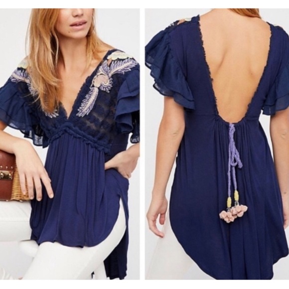 Free People Tops - Free People Fiesta Nueva Tunic Embroidered Medium